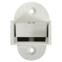 Show product details for Wall Bracket Assembly for Curtain Tracking, 2-Piece White Plastic